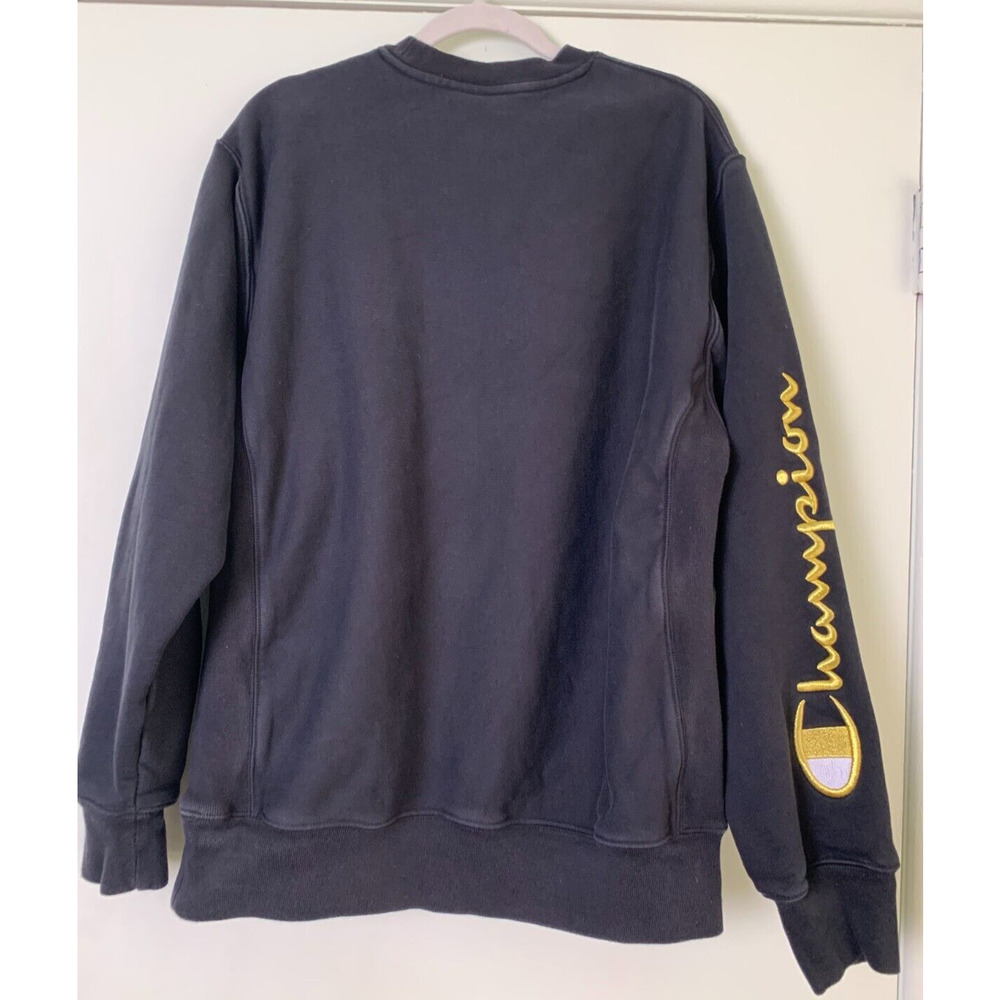 Champion Reverse Weave Crewneck Sweatshirt Mens Black Size L